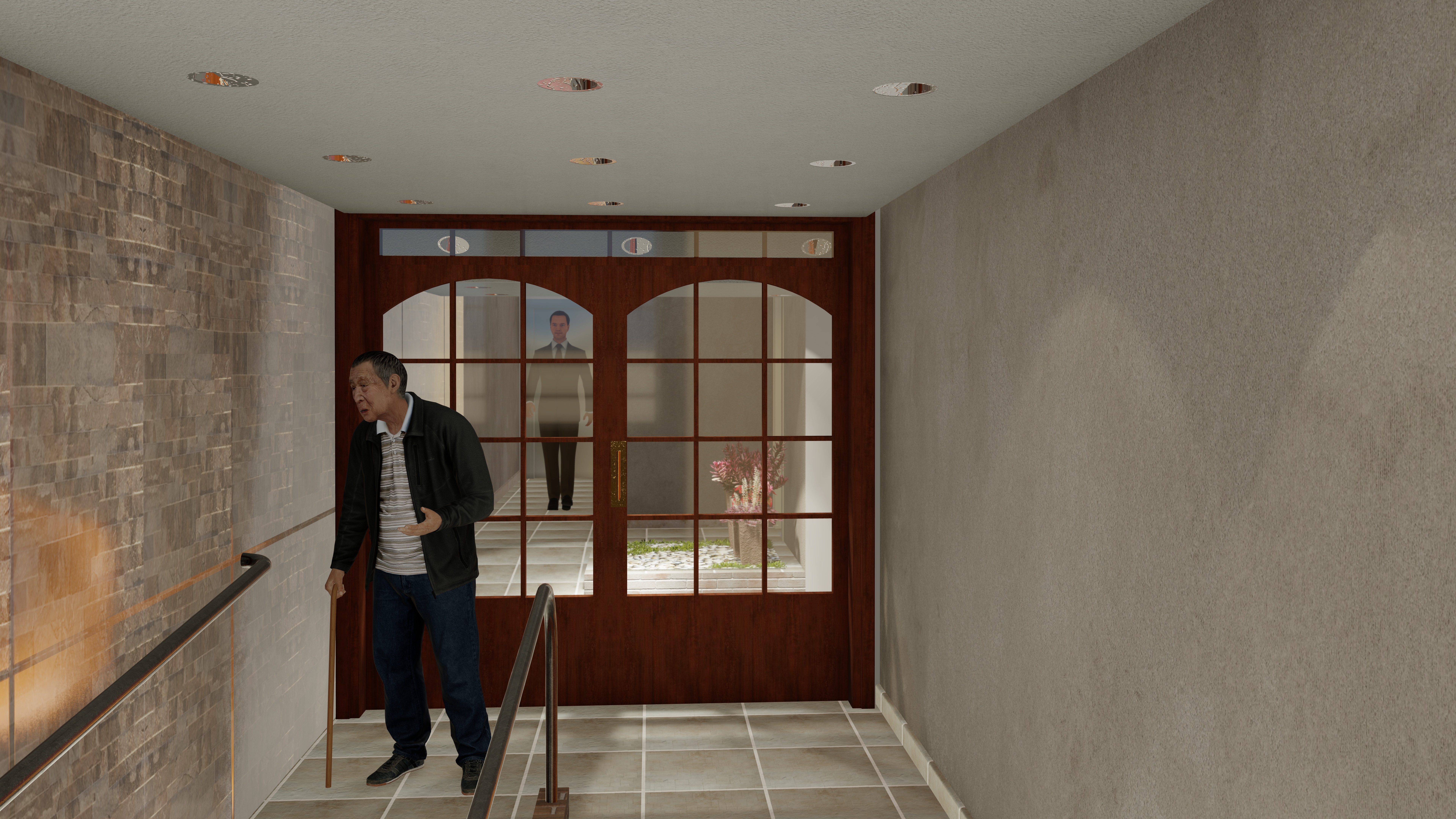 Hall de edificio en Buenos Aires, Argentina