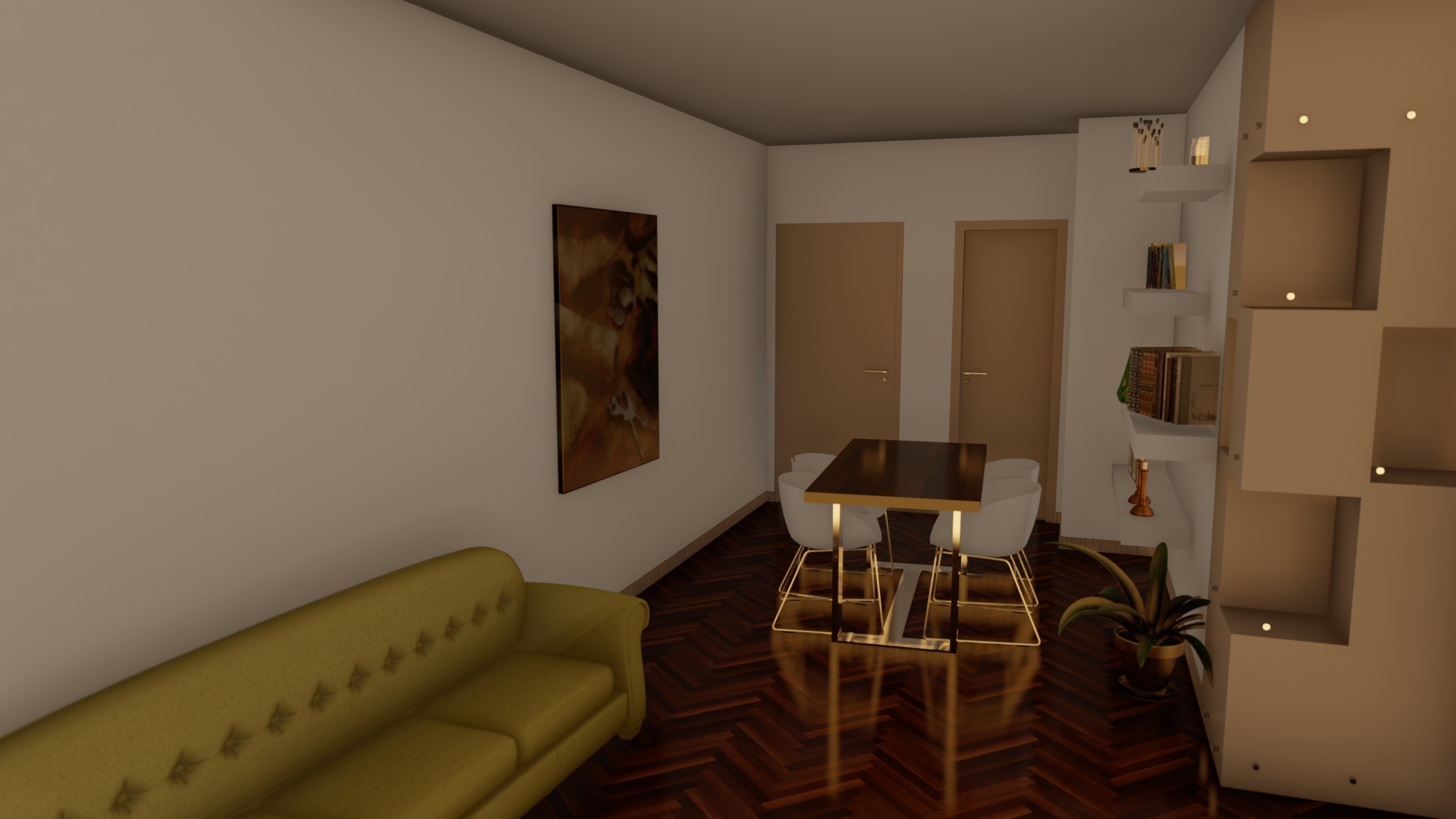 Diseño de interiores de departamento