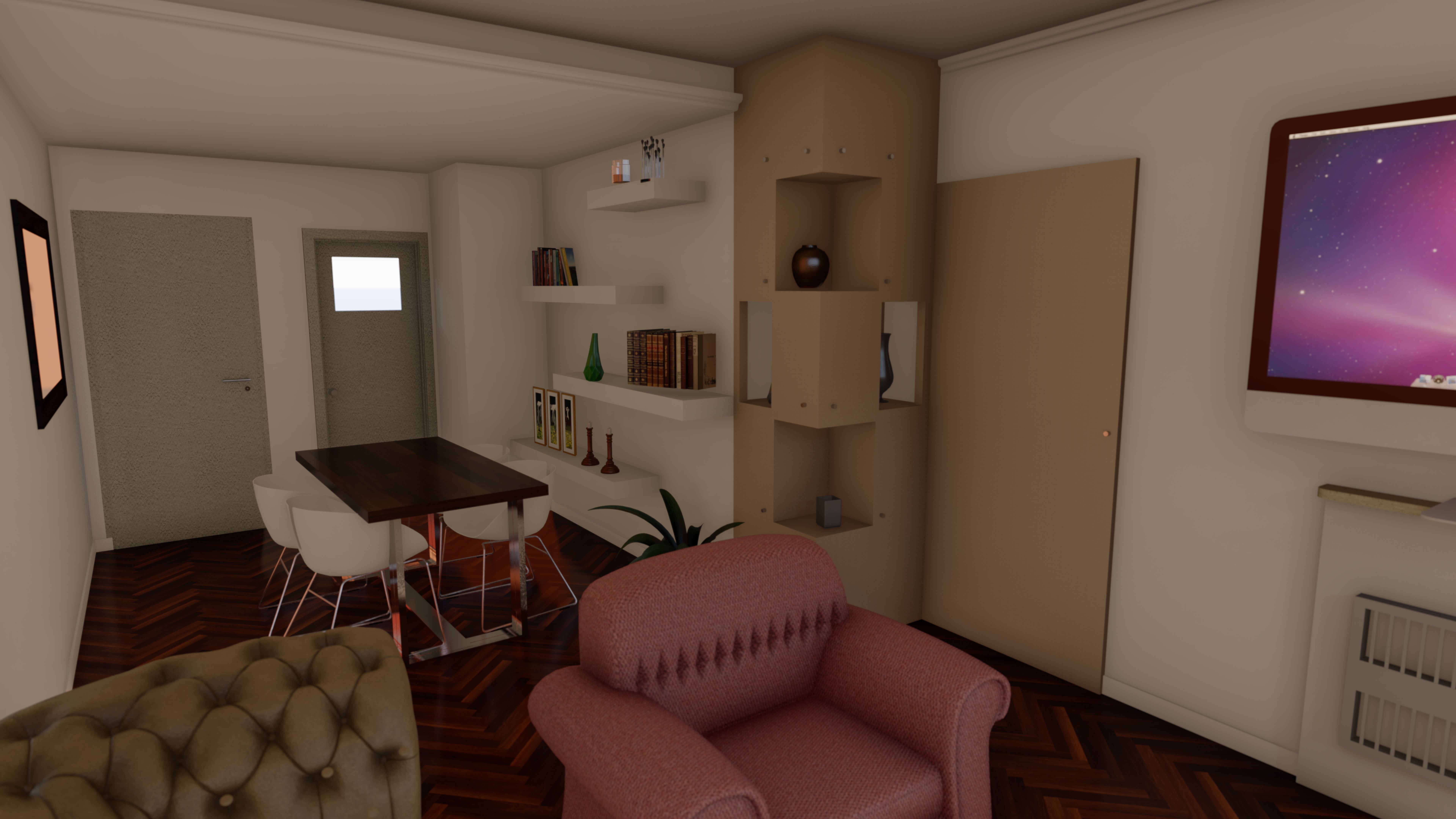 Diseño de interiores de departamento