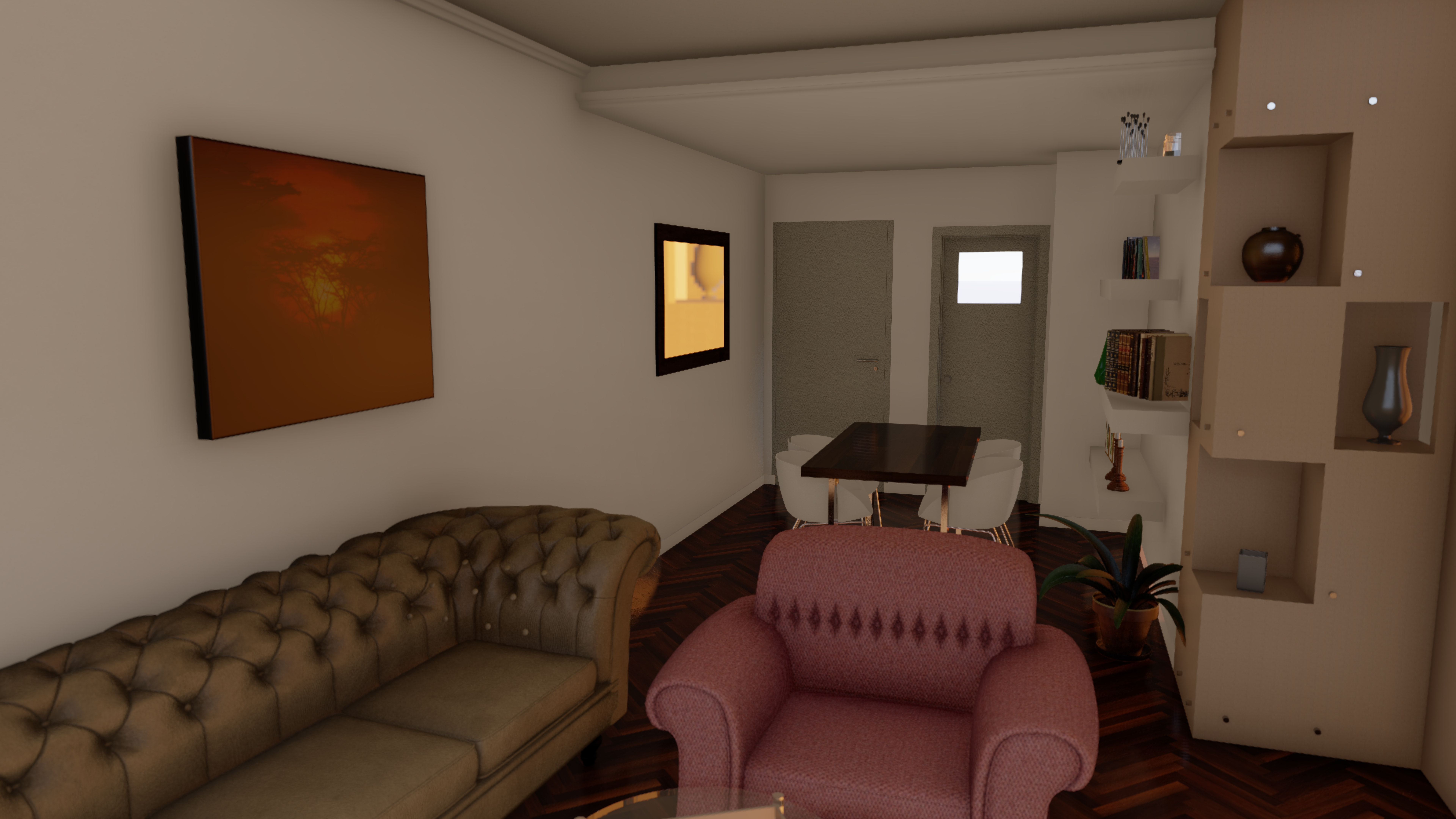 Diseño de interiores de departamento