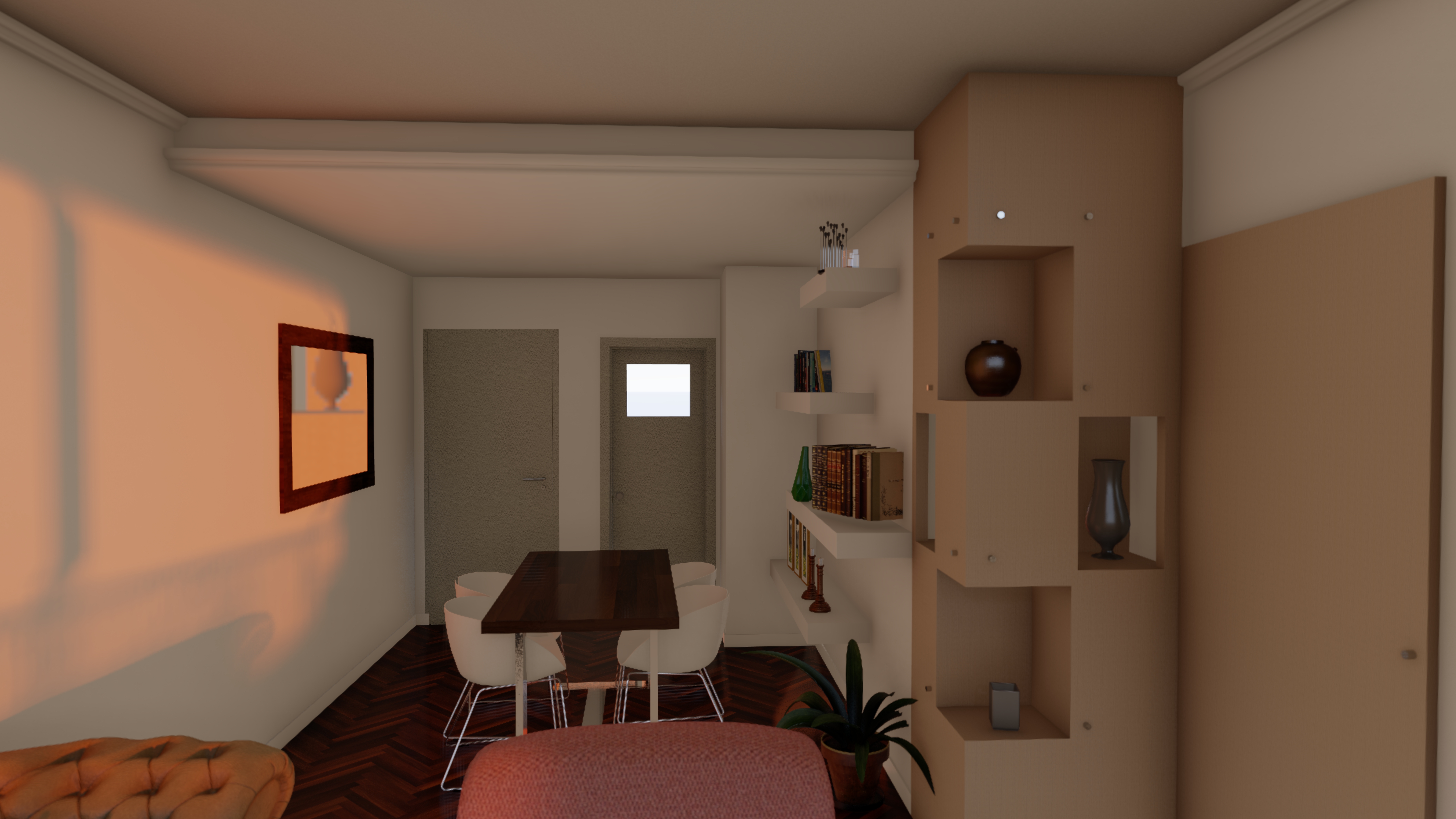 Diseño de interiores de departamento