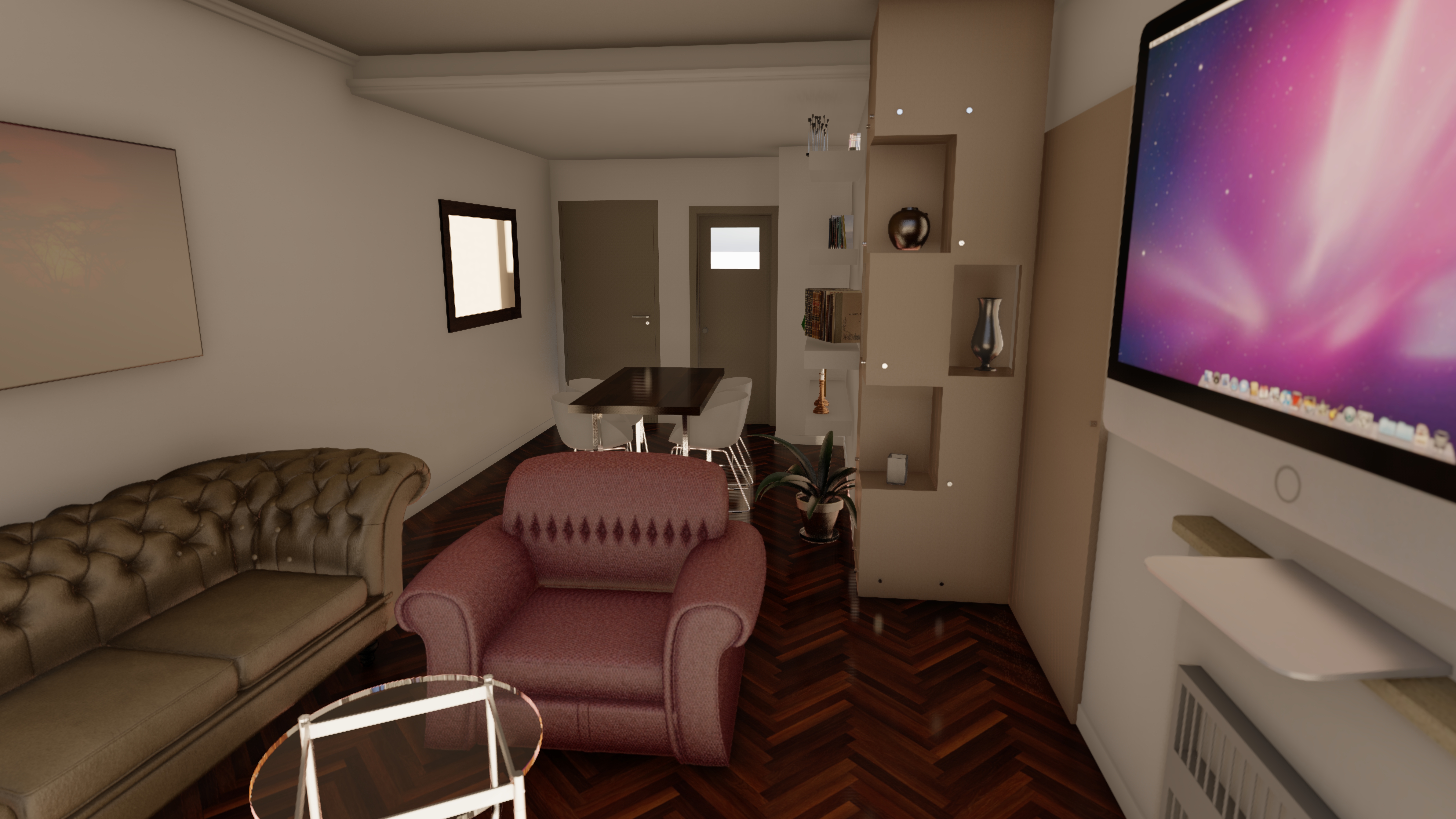 Diseño de interiores de departamento