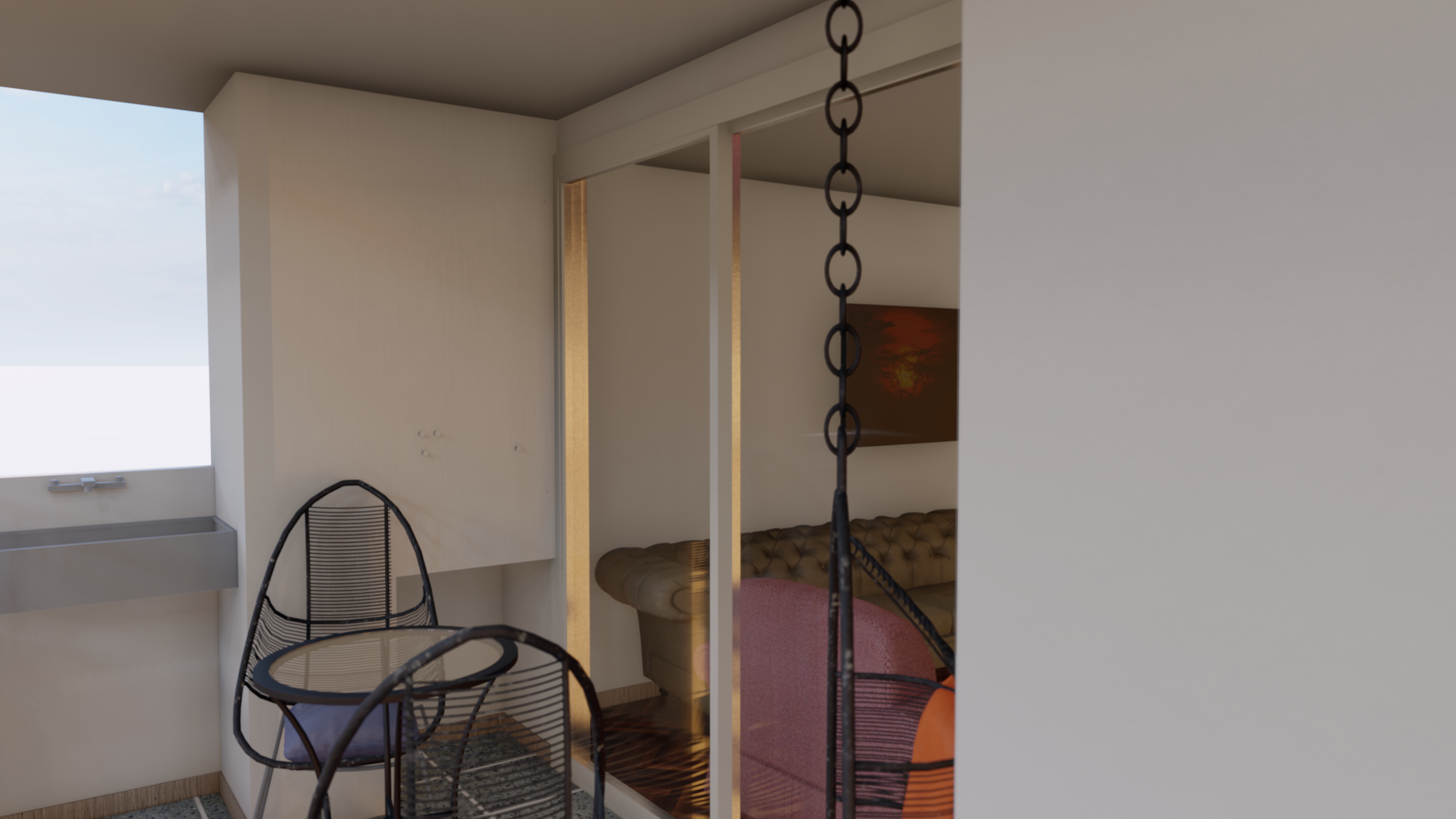 Diseño de interiores de departamento