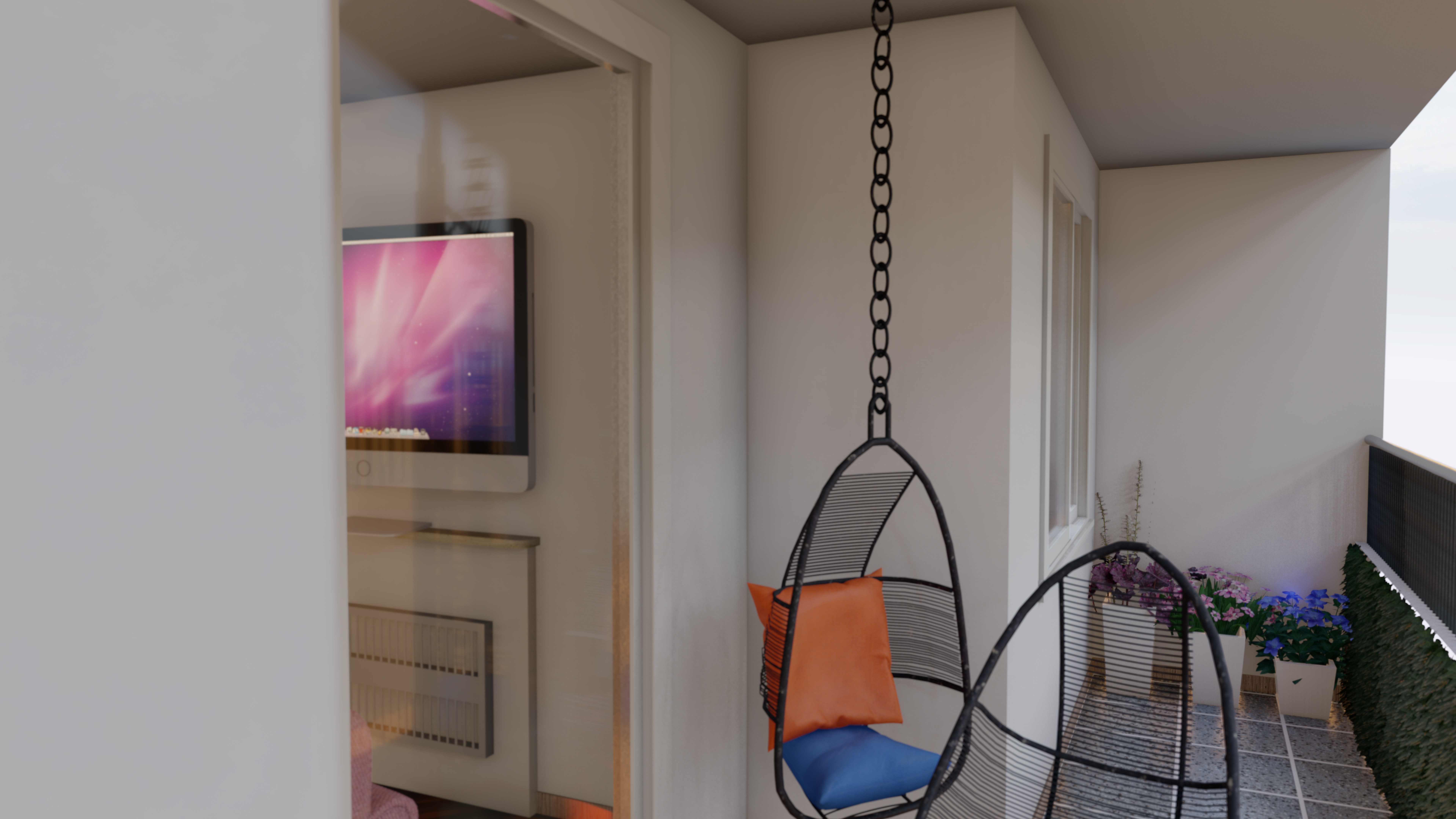 Diseño de interiores de departamento