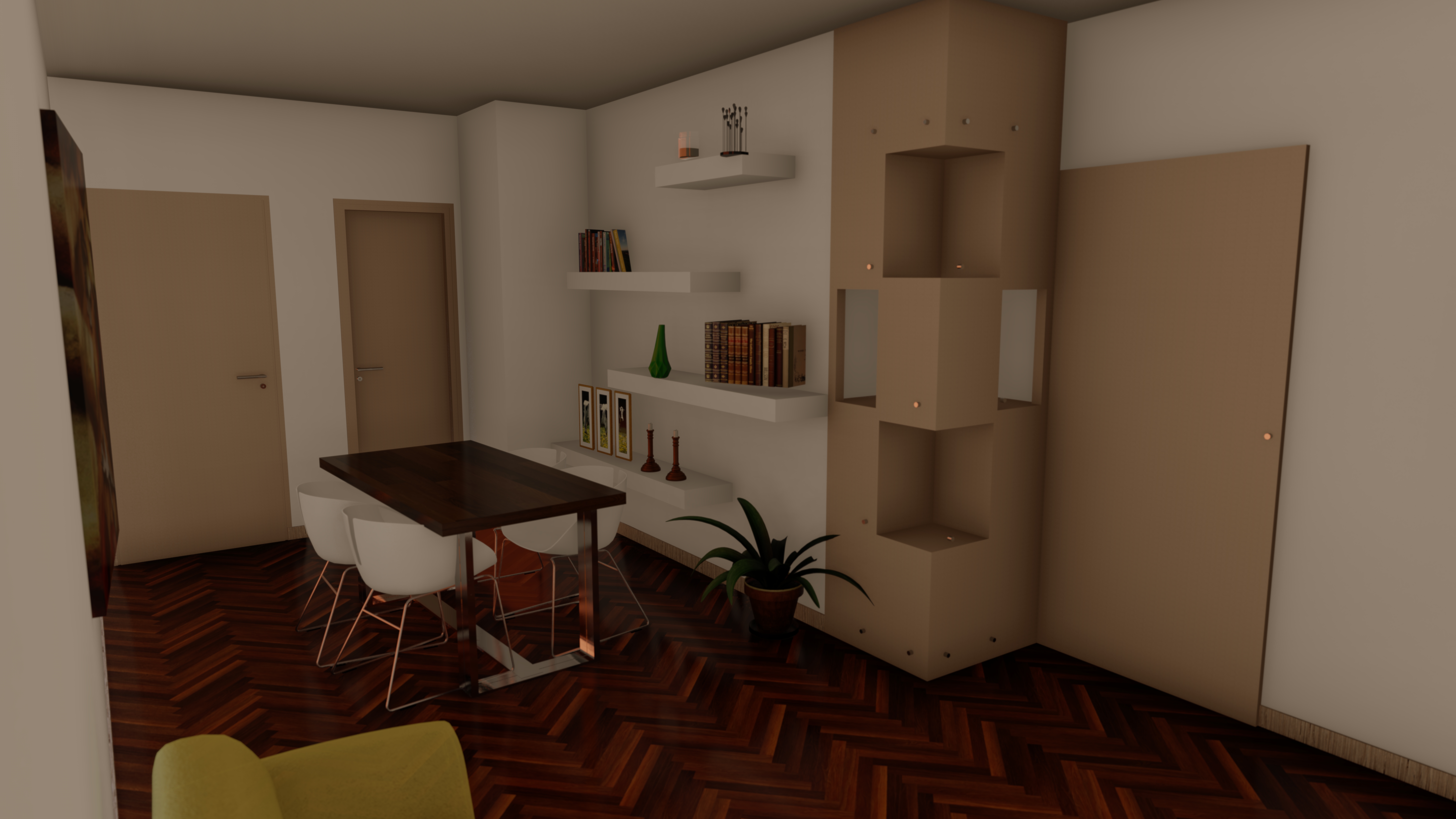 Diseño de interiores de departamento