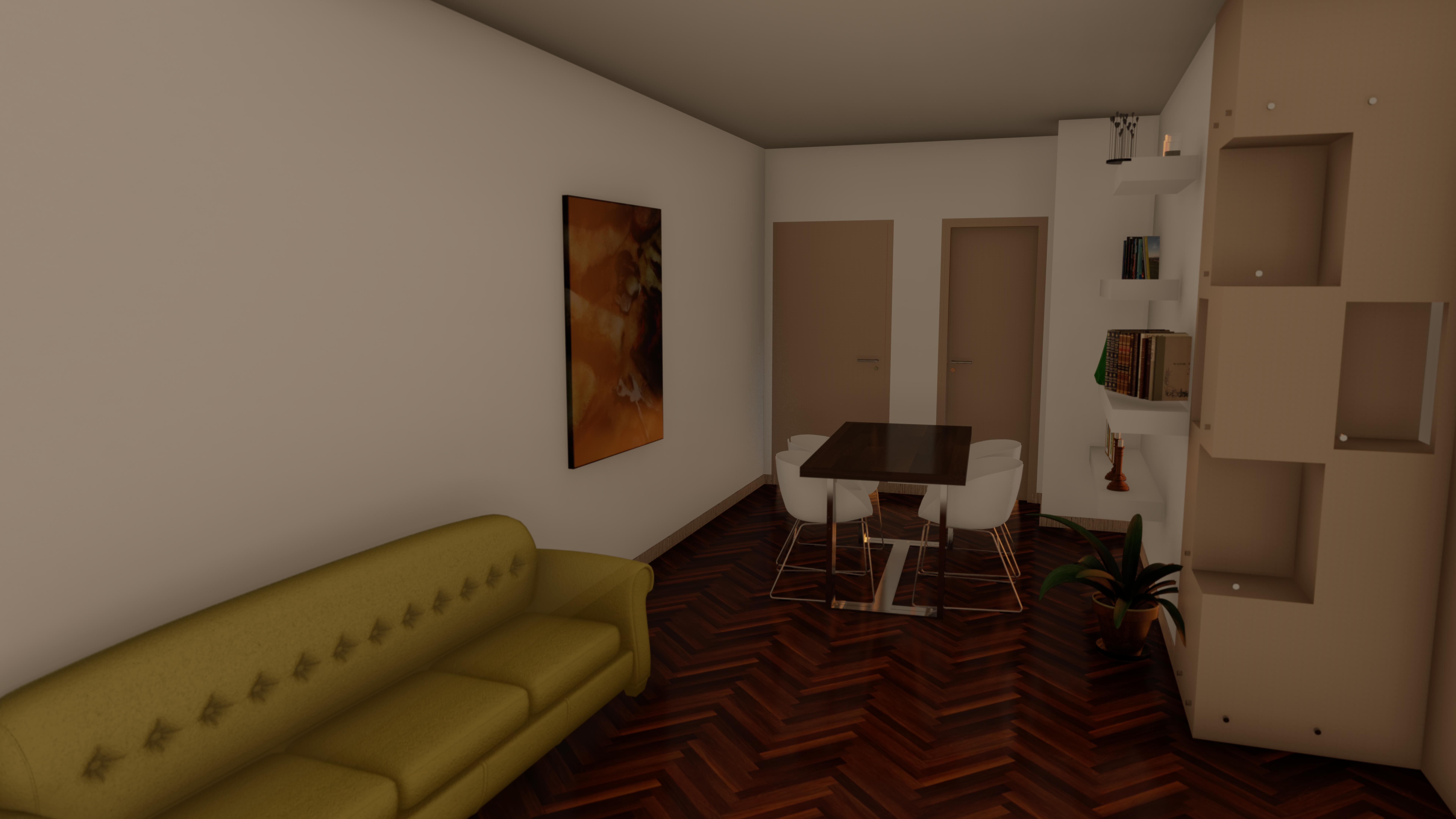 Diseño de interiores de departamento