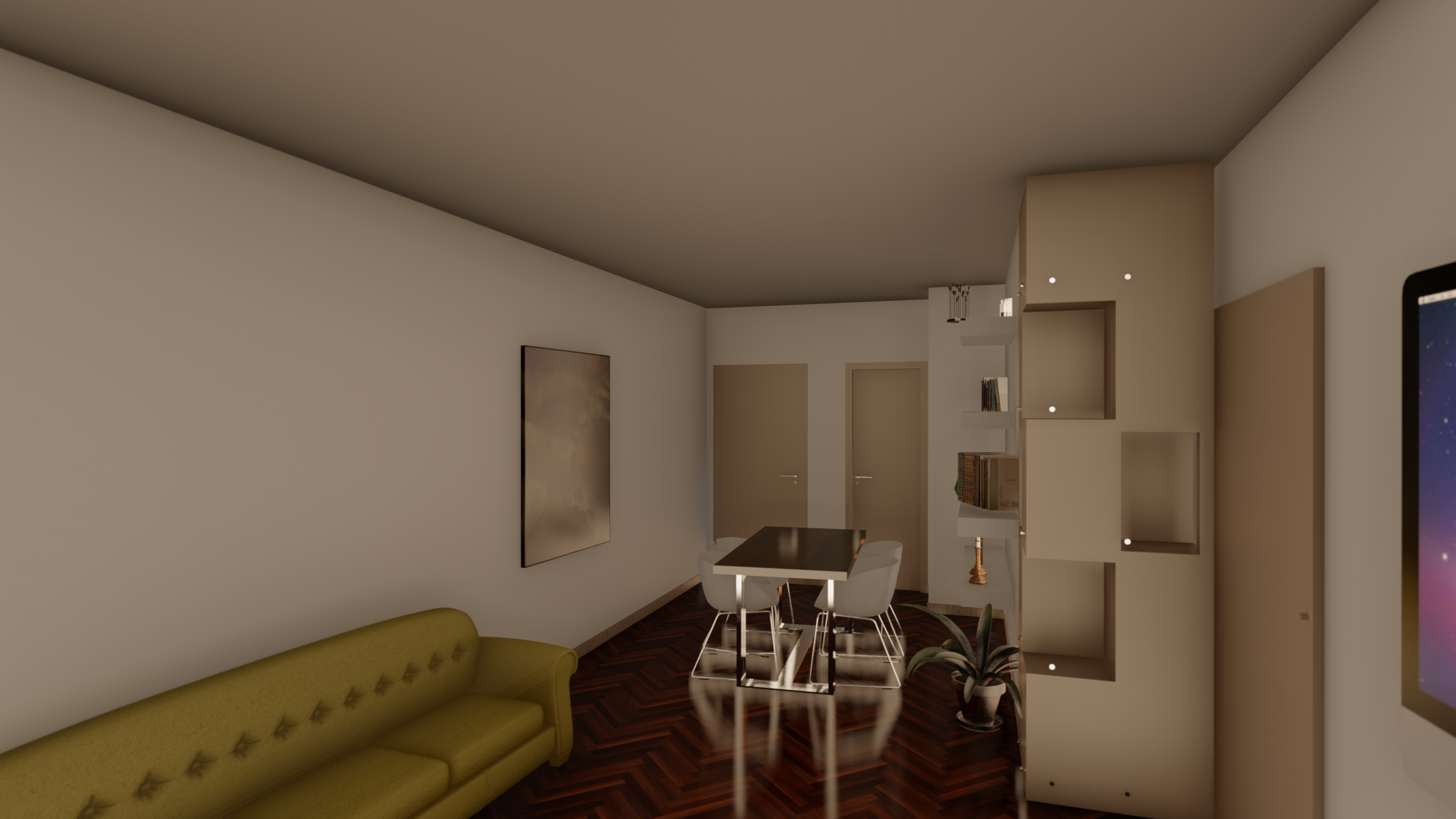 Diseño de interiores de departamento