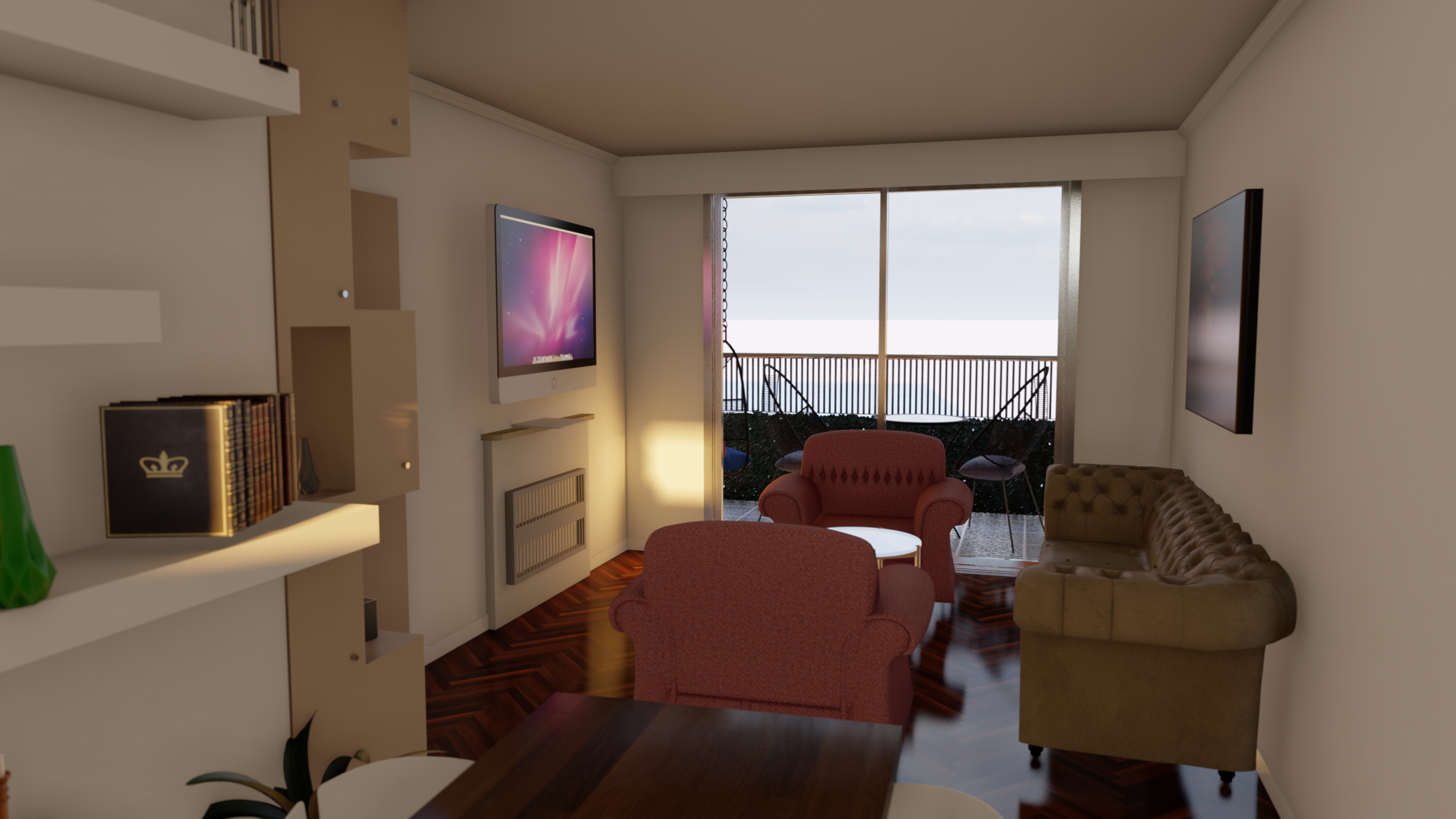 Diseño de interiores de departamento