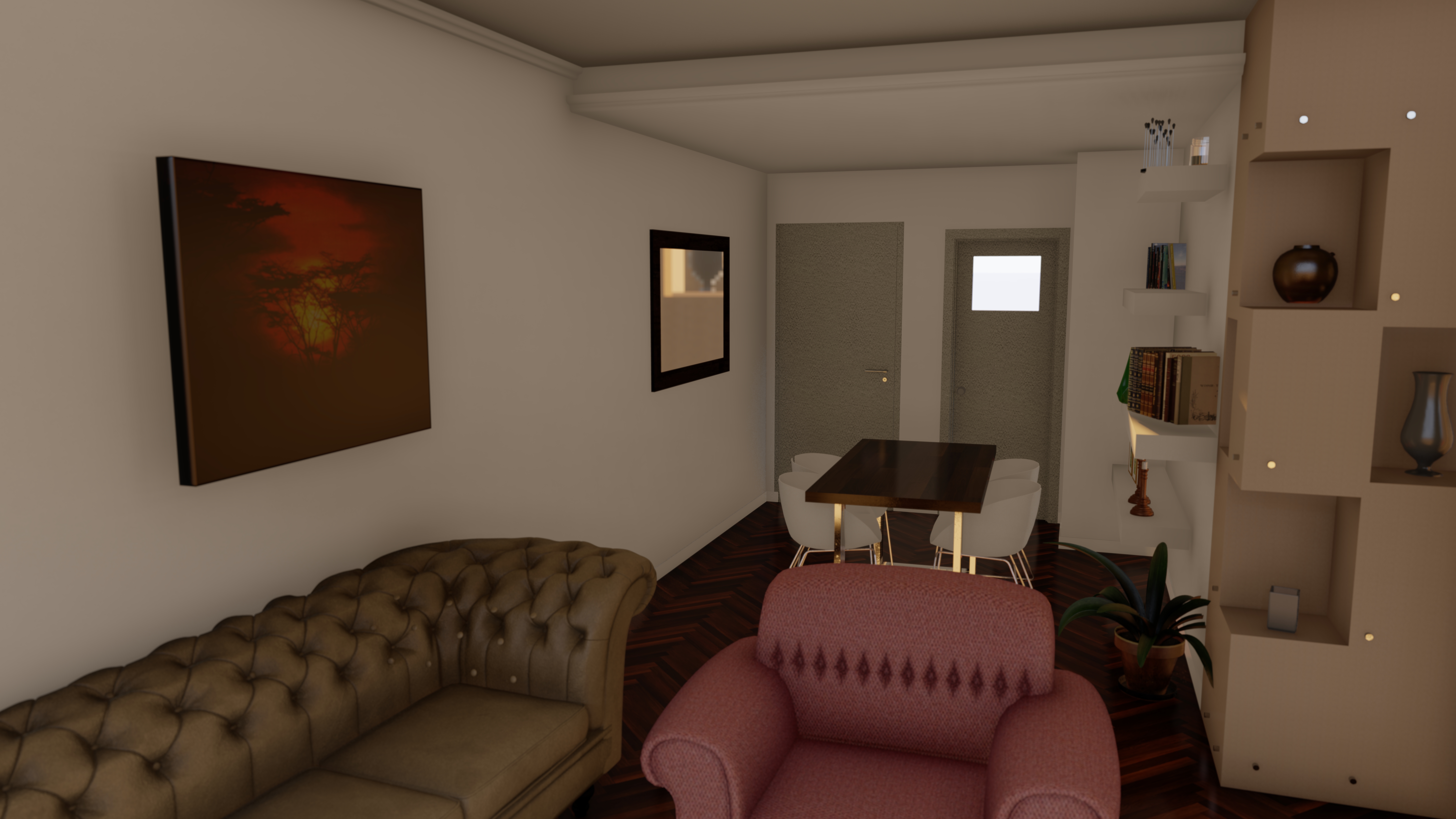 Diseño de interiores de departamento