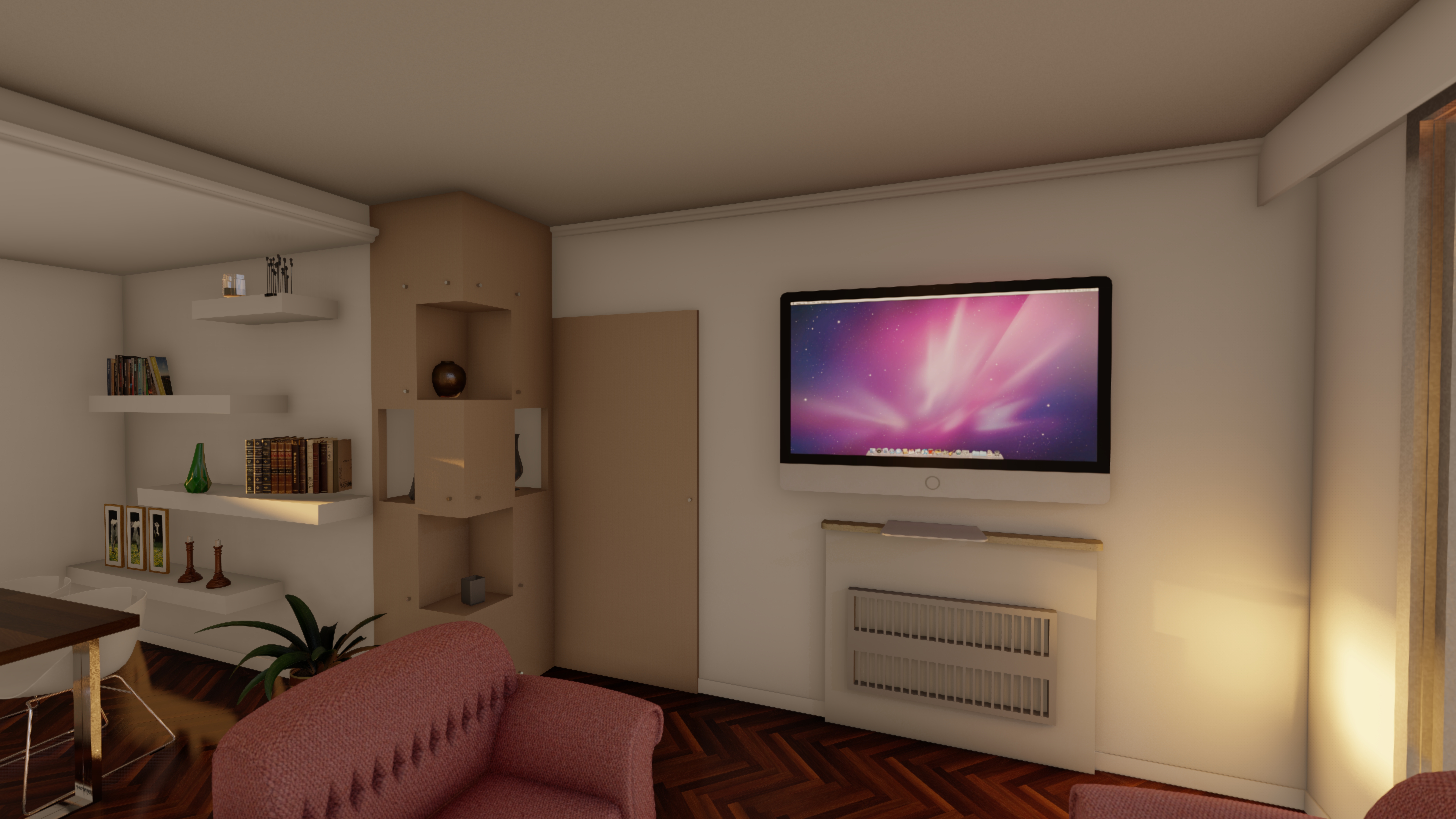 Diseño de interiores de departamento