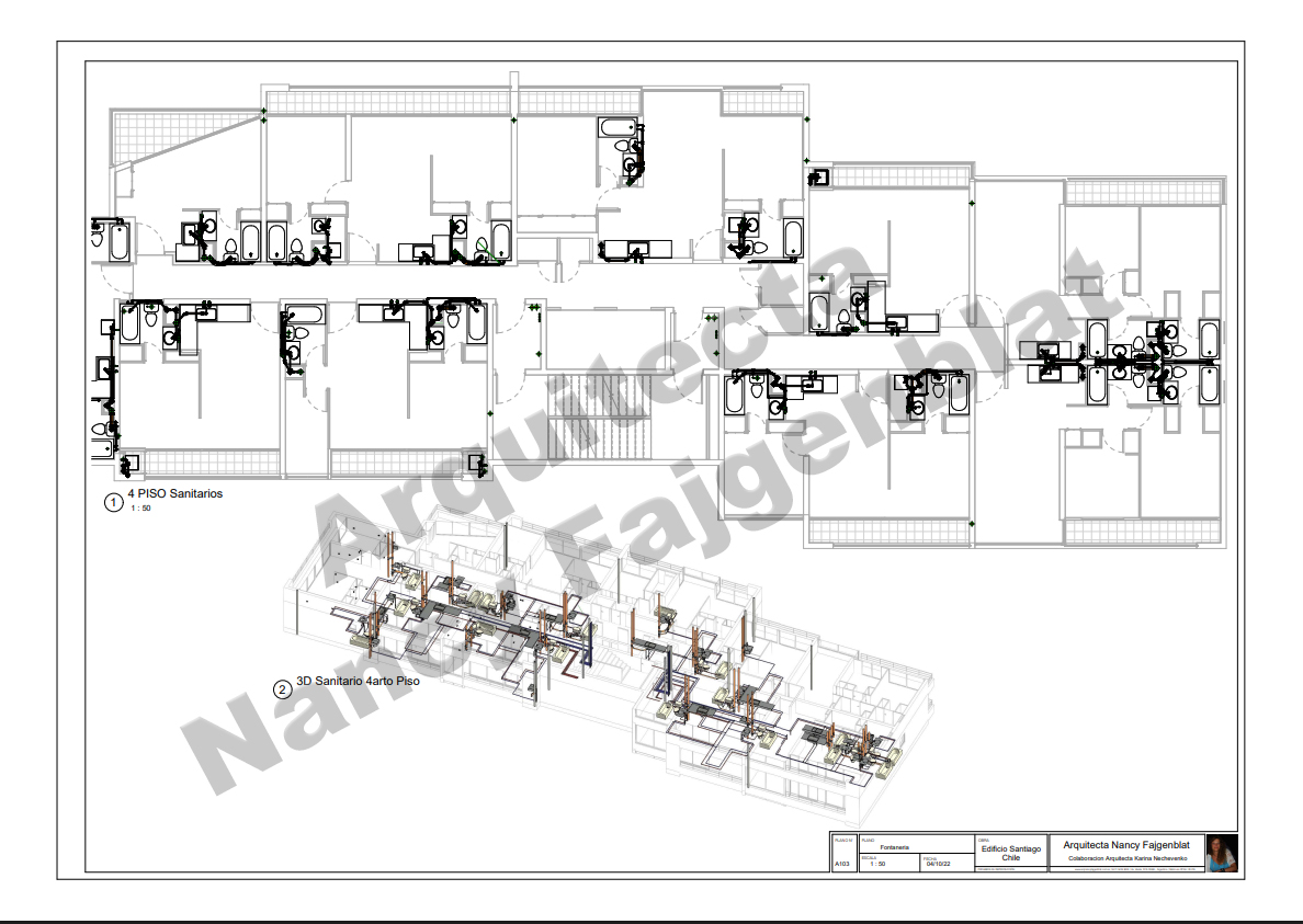 Instalación Sanitaria y Eléctrica en edificio de viviendas