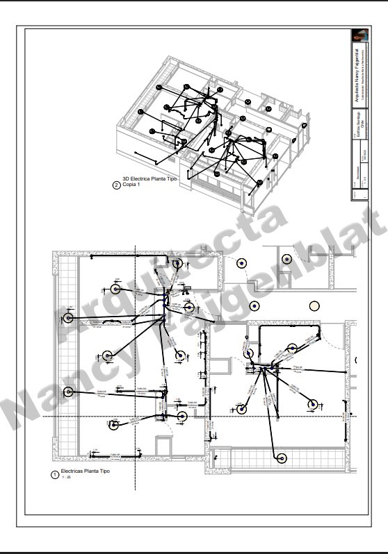 Instalación Sanitaria y Eléctrica en edificio de viviendas
